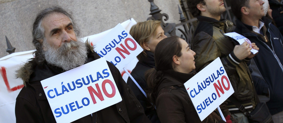 Manifestación de 2013 en contra de las cláusulas suelo