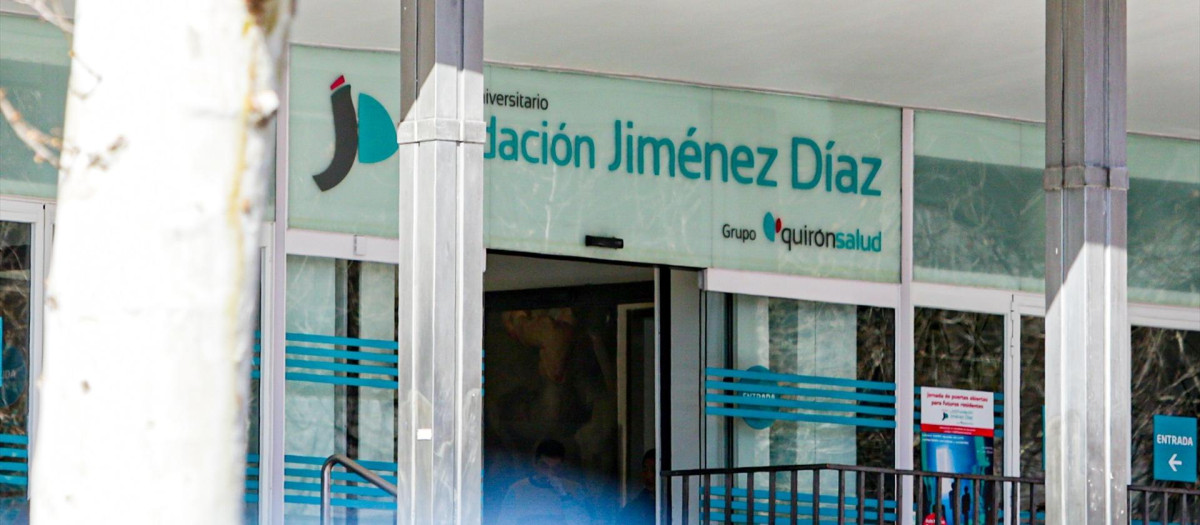 Entrada a la Fundación Jiménez Díaz