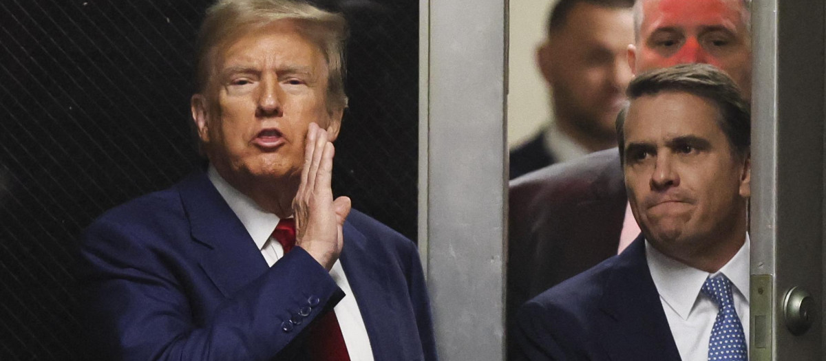 Donald Trump a su llegada al tribunal de apelaciones