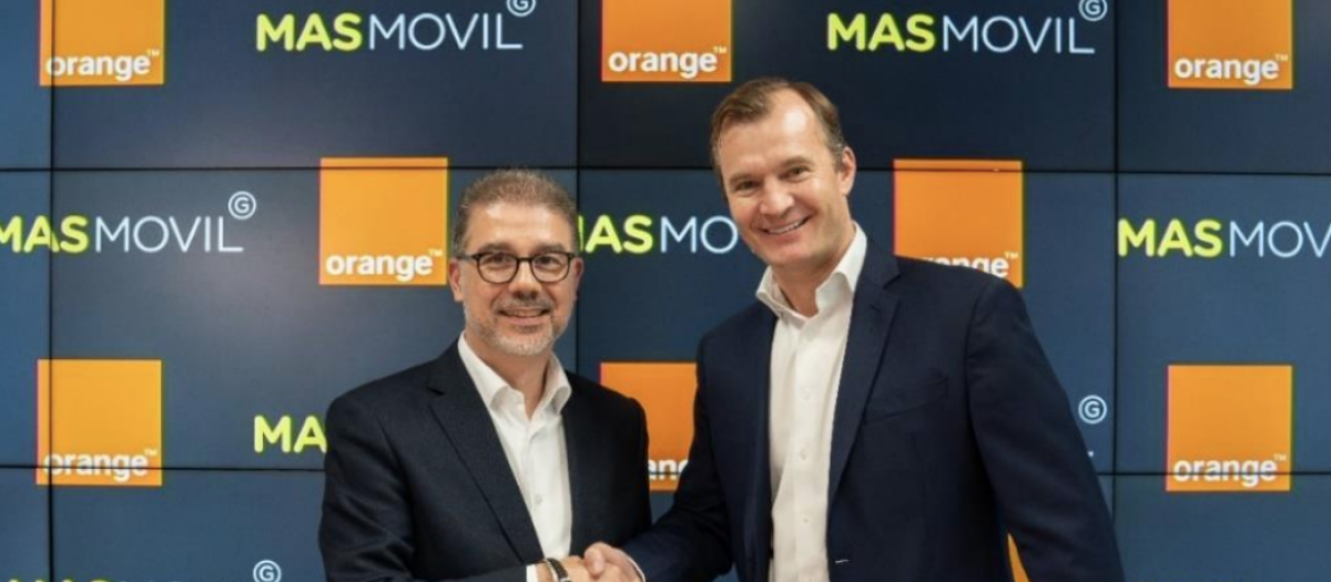 Ludovic Pech, CEO de Orange España, y Meinrad Spenger, CEO de MásMóvil.