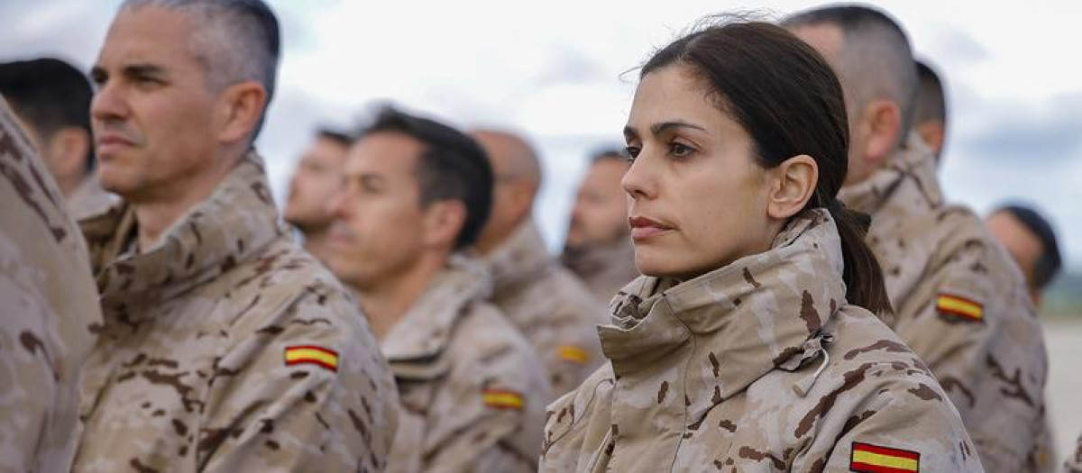 Militares españoles del Destacamento ‘Vilkas’, que permanecerán cuatro meses en Lituania