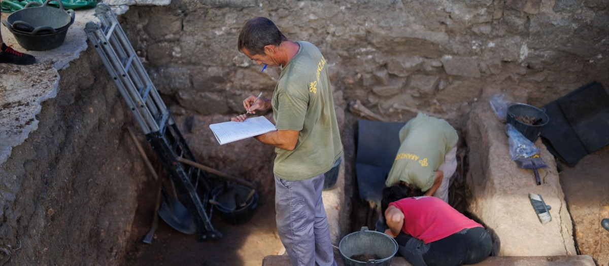Exhumaciones en una fosa de Colmenar Viejo (Madrid)