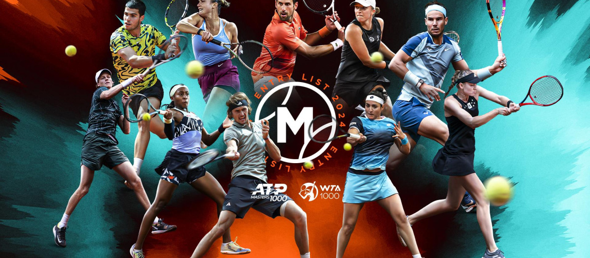 El Mutua Madrid Open ha dado a conocer la lista de jugadores inscritos al torneo