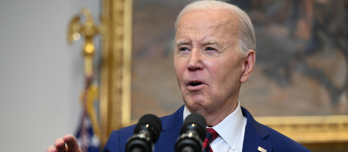 El presidente de EE.UU. Joe Biden durante la rueda de prensa