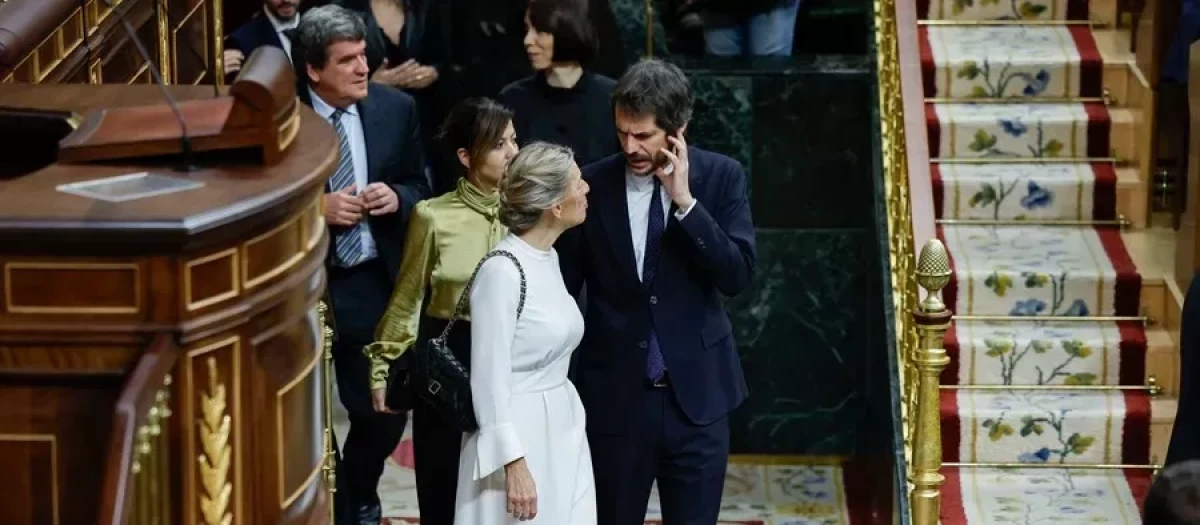 Yolanda Díaz y Ernest Urtasun en el Congreso