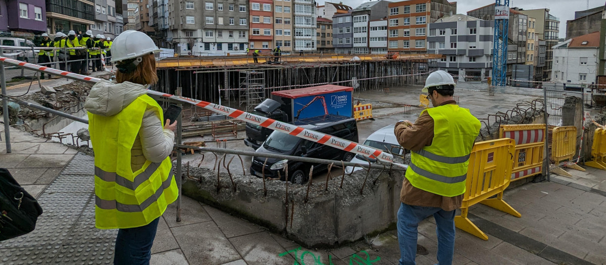 Obras de reforma del mercado de Monte Alto, en La Coruña