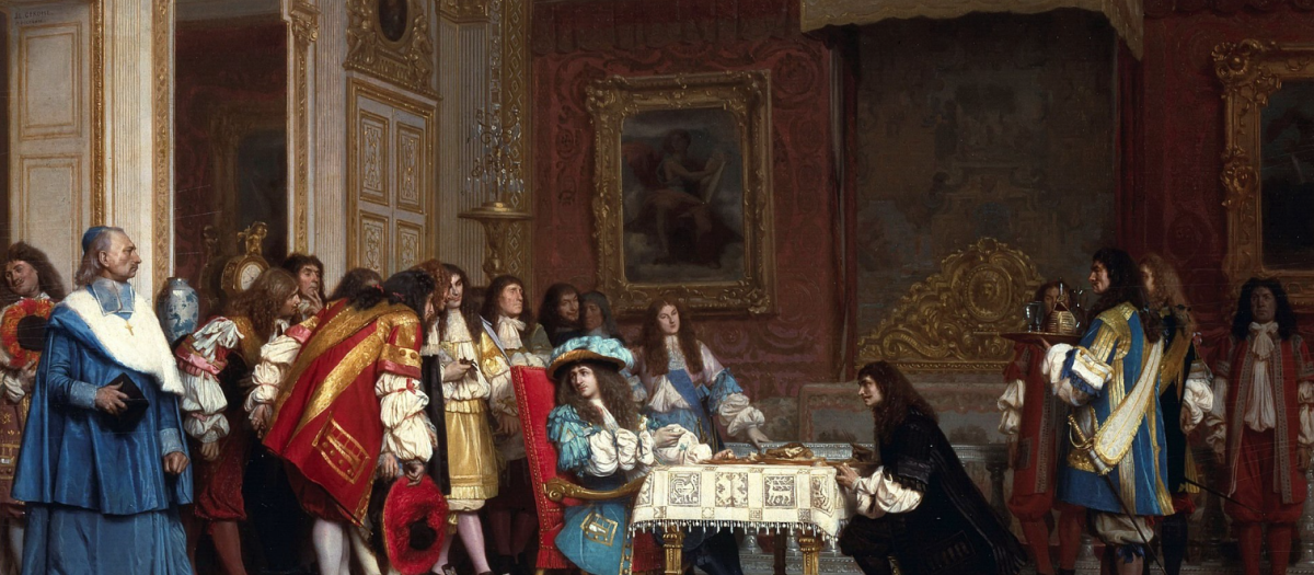 Luis XIV invita a Molière a compartir su cena de Gèrome
