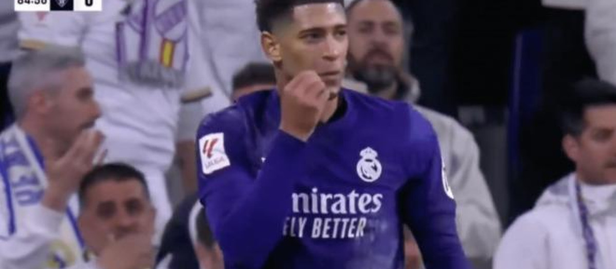 El gesto de Bellingham al árbitro en el partido ante el Athletic