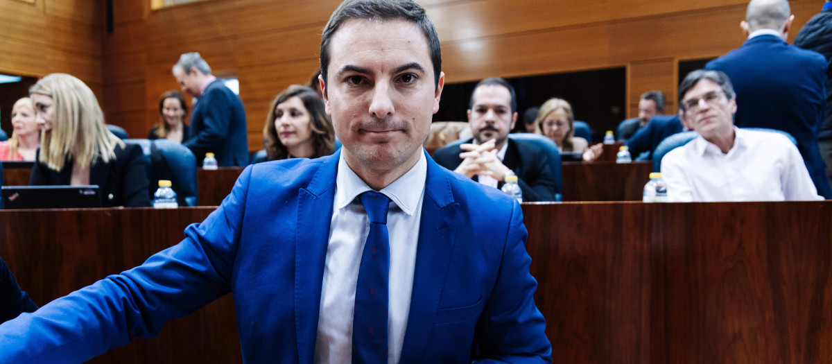 El portavoz del PSOE en la Asamblea, Juan Lobato