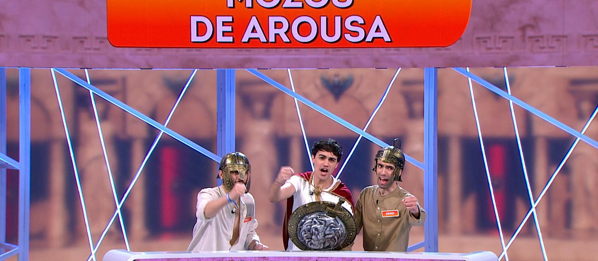 Los Mozos de Arousa en un programa de Reacción en Cadena