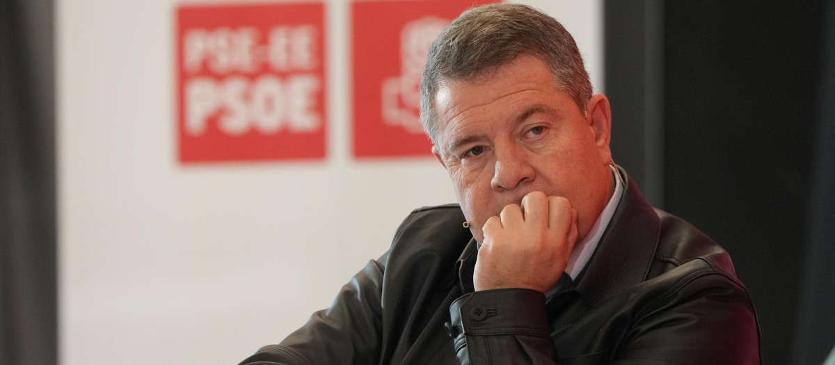El presidente de Castilla-La Mancha, Emiliano García-Page, durante un acto del PSOE vasco