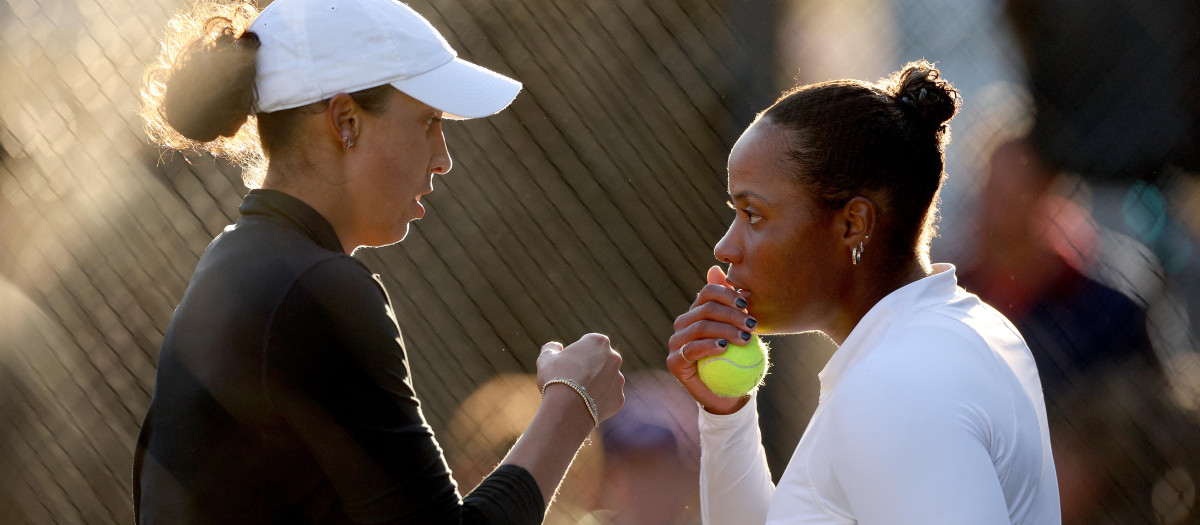 Madison Keys y Taylor Townsend en un partido de esta temporada