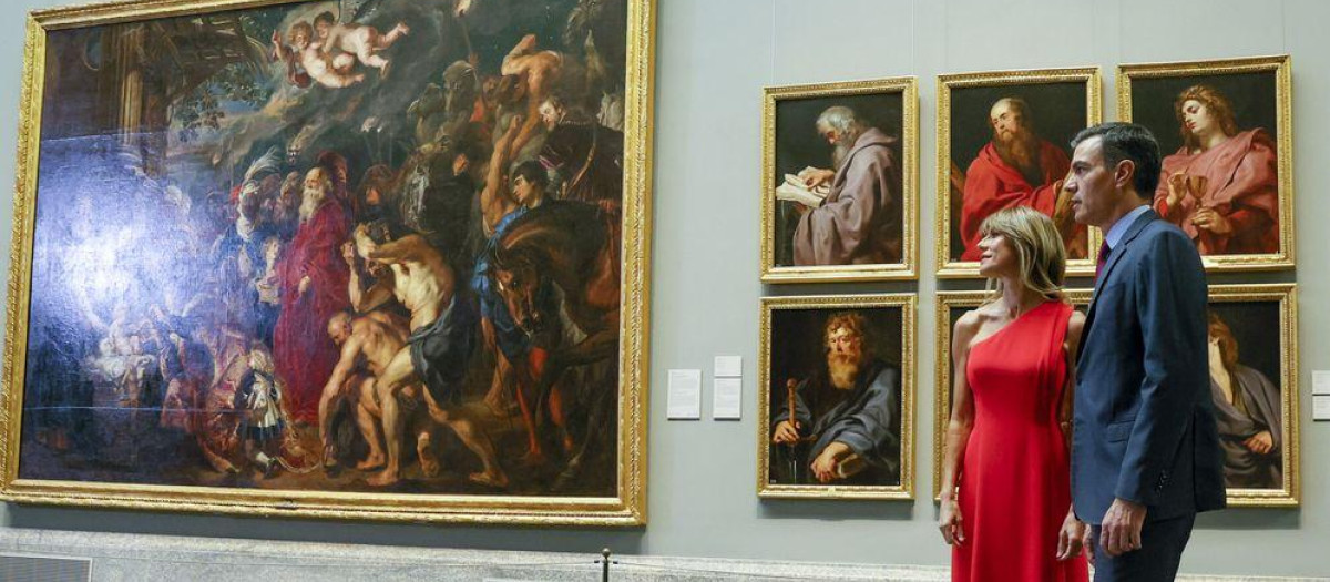 Pedro Sánchez y Begoña Gómez en el Museo del Prado