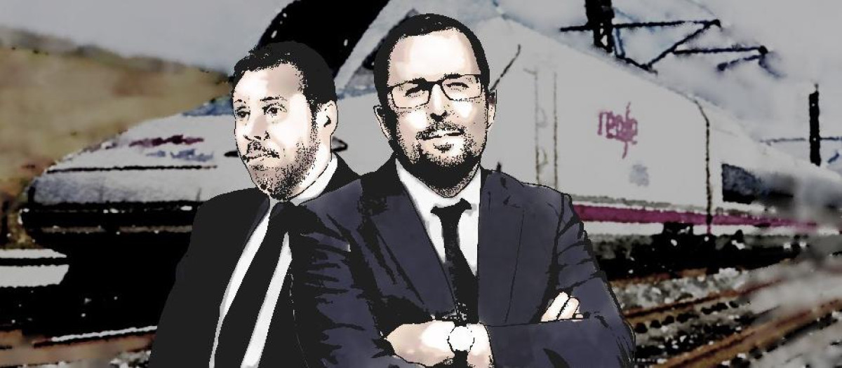 El presidente de Renfe, Raúl Blanco, y el ministro de Transportes, Óscar Puente, defienden el interés de la empresa española.