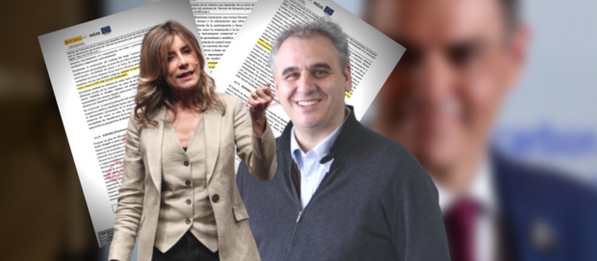 Begoña Gómez, Carlos Barrabés y Pedro Sánchez