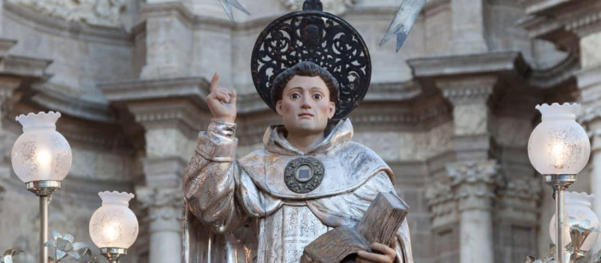 Una figura de San Vicente Ferrer, en Valencia