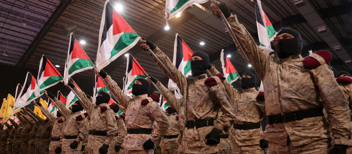 Miembros de Hezbolá durante una reunión en Beirut, Líbano