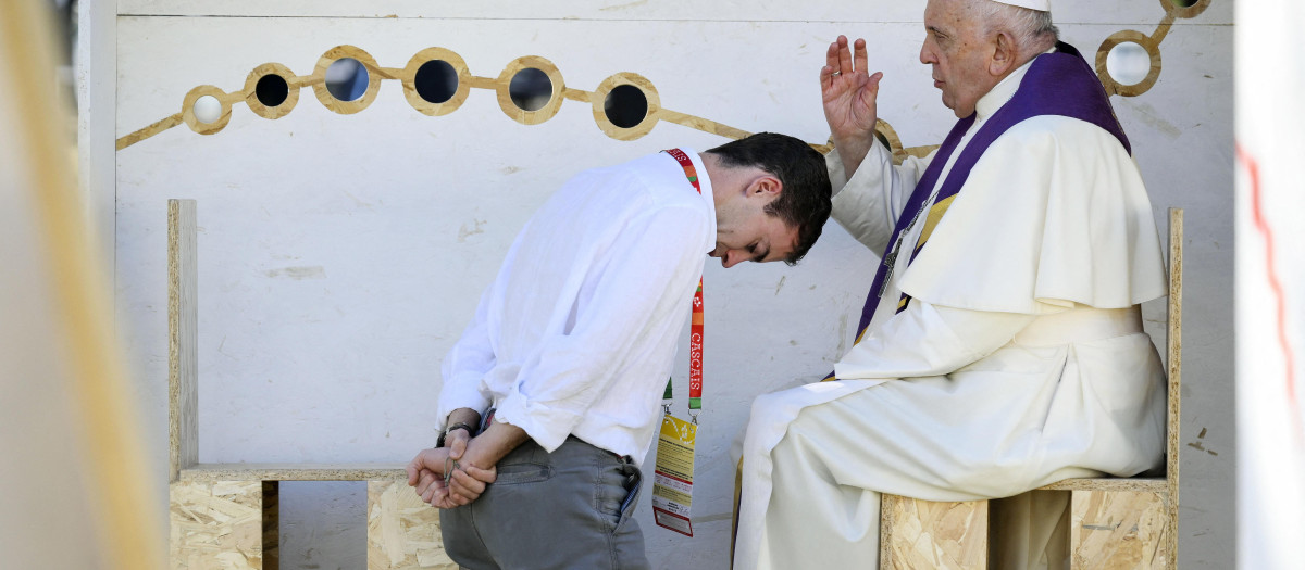 El Papa Francisco en la pasada JMJ de Lisboa 2023