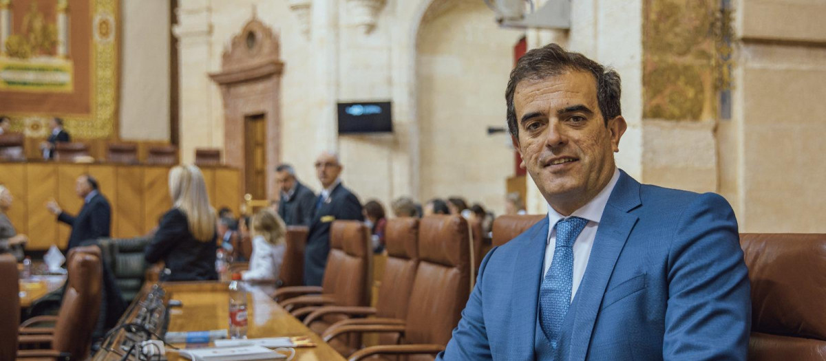 El diputado de Vox Antonio Sevilla, en el Parlamento de Andalucía
