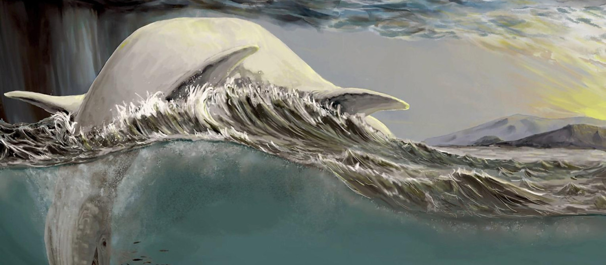 Reconstrucción de un ictiosaurio