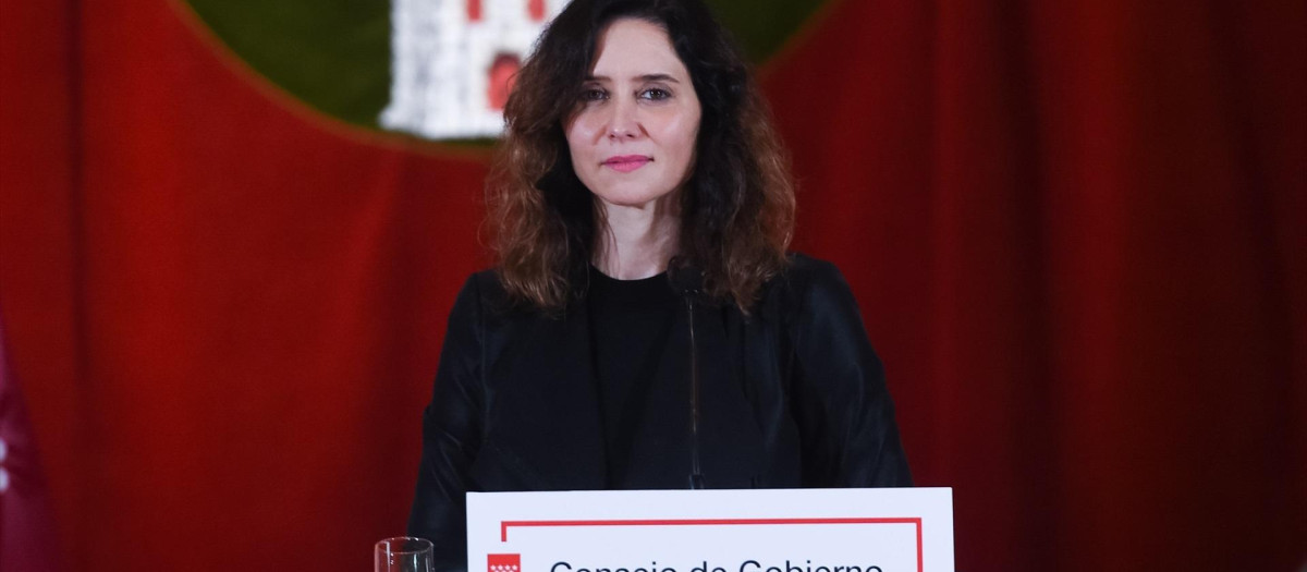 La presidenta de la Comunidad de Madrid, Isabel Díaz Ayuso