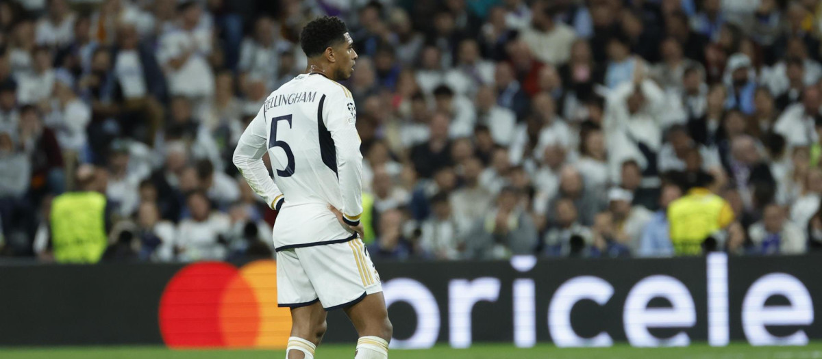 Bellingham durante el partido contra el Manchester City