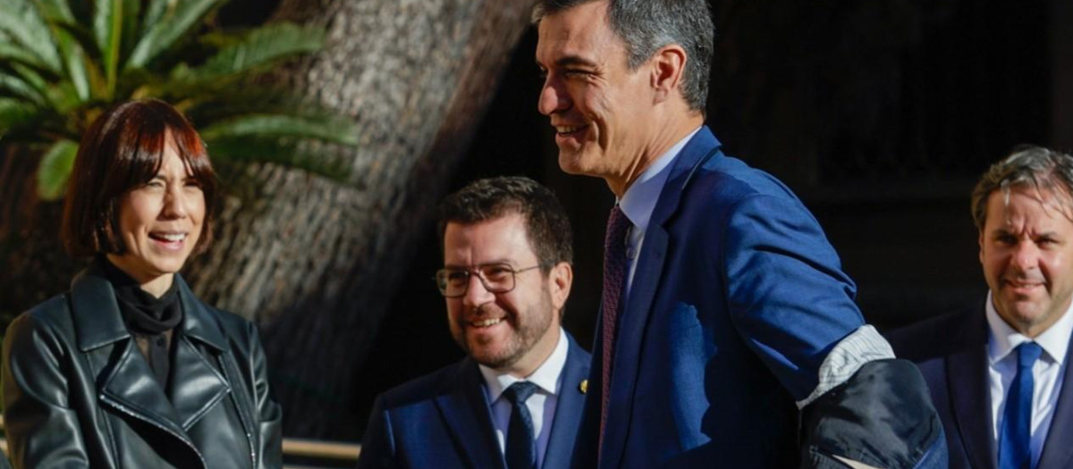 Morant, Aragonès y Sánchez, en una imagen de archivo