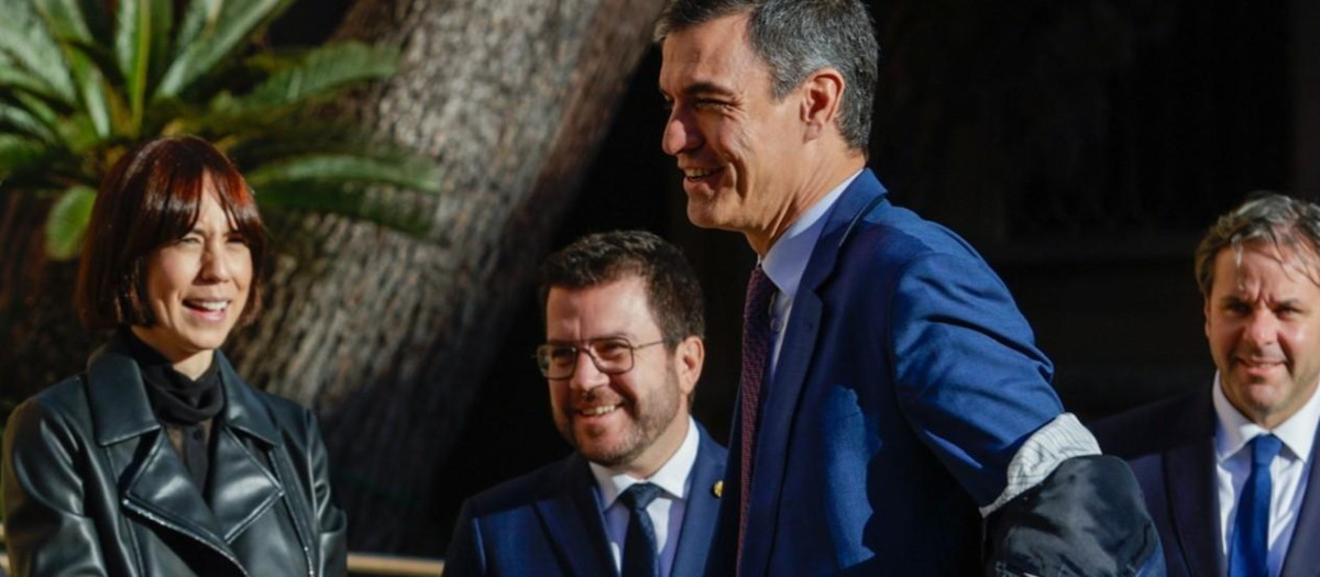Morant, Aragonès y Sánchez, en una imagen de archivo