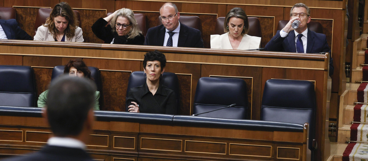 Pedro Sánchez y Alberto Núñez Feijóo, el miércoles en el Congreso