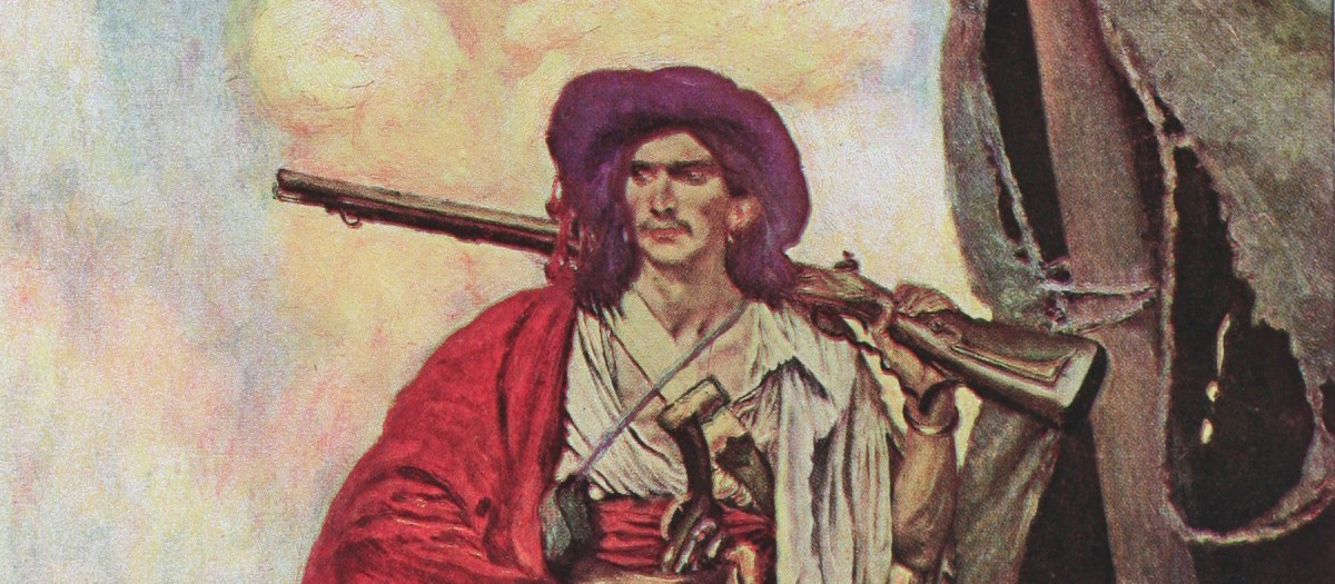 Bucanero del Caribe, del Libro de Piratas de Howard Pyle