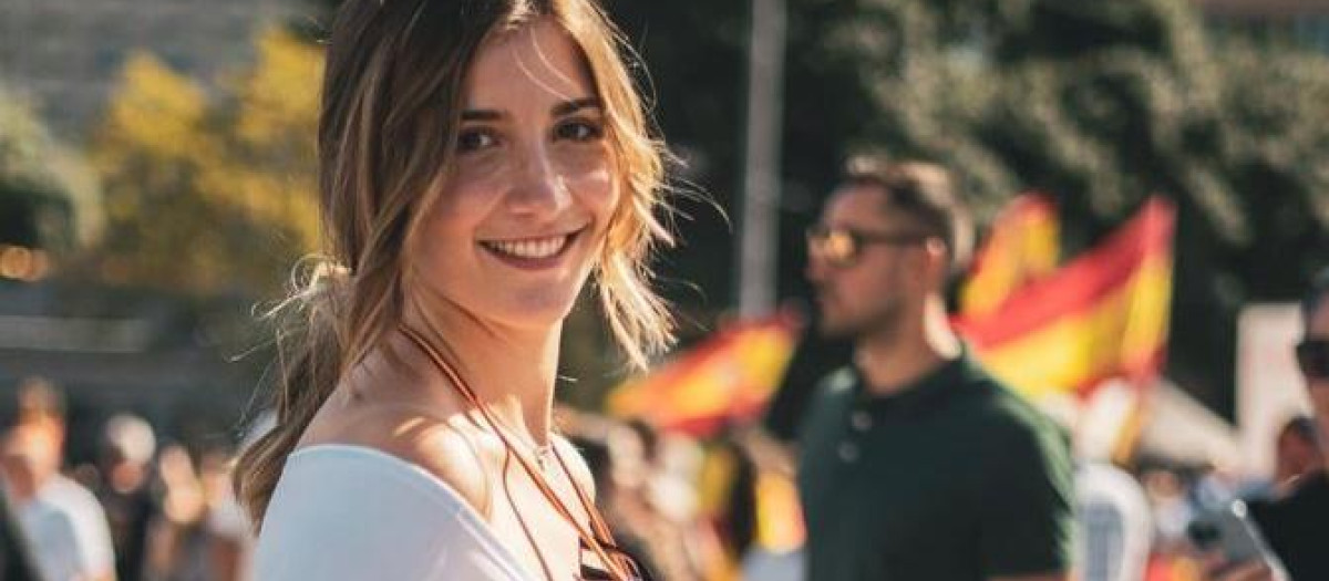 Júlia Calvet en una manifestación