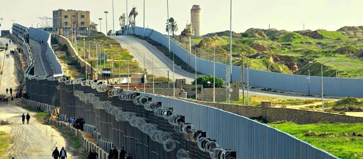 Muro fronterizo entre Egipto y Gaza