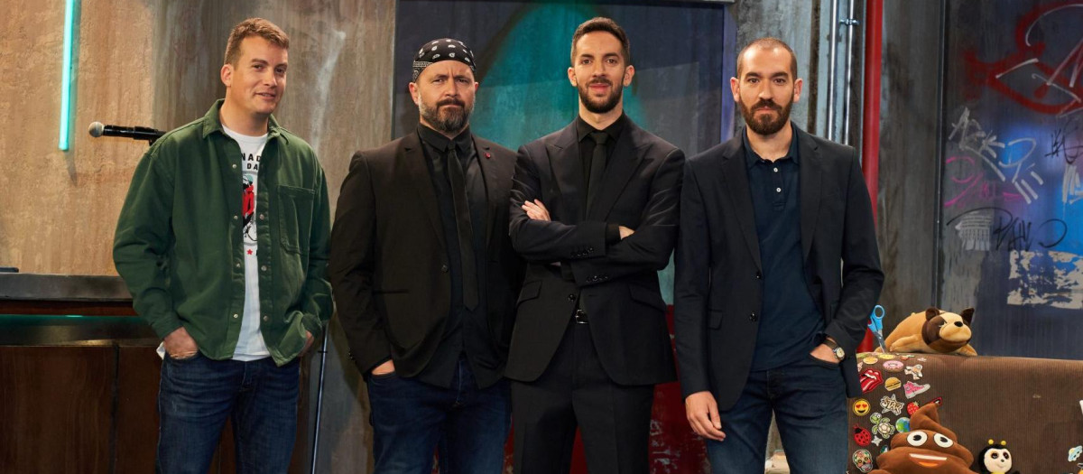De izquierda a derecha, Grison, Ricardo Castella, David Broncano y Jorge Ponce