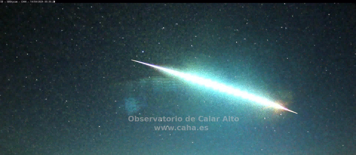 Bola de fuego captada por el Observatorio de Calar Alto