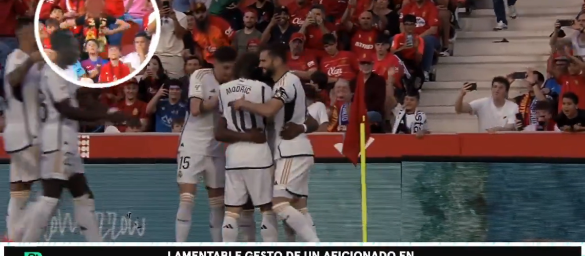 Imagen de los gestos dedicados a Tchouaméni