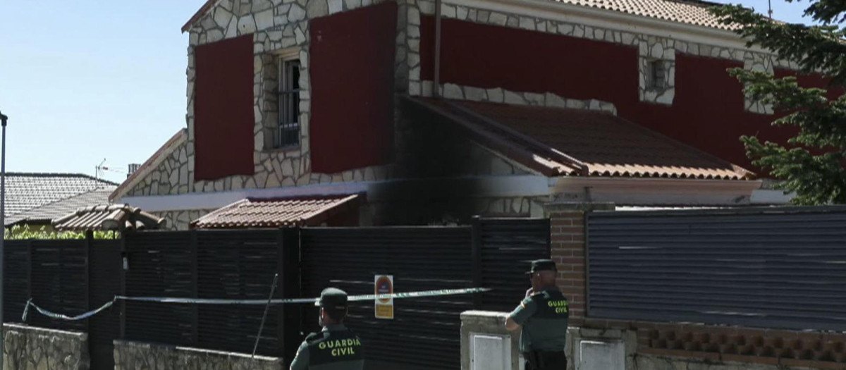 Imagen del chalé de Chiloeches donde se produjo el crimen