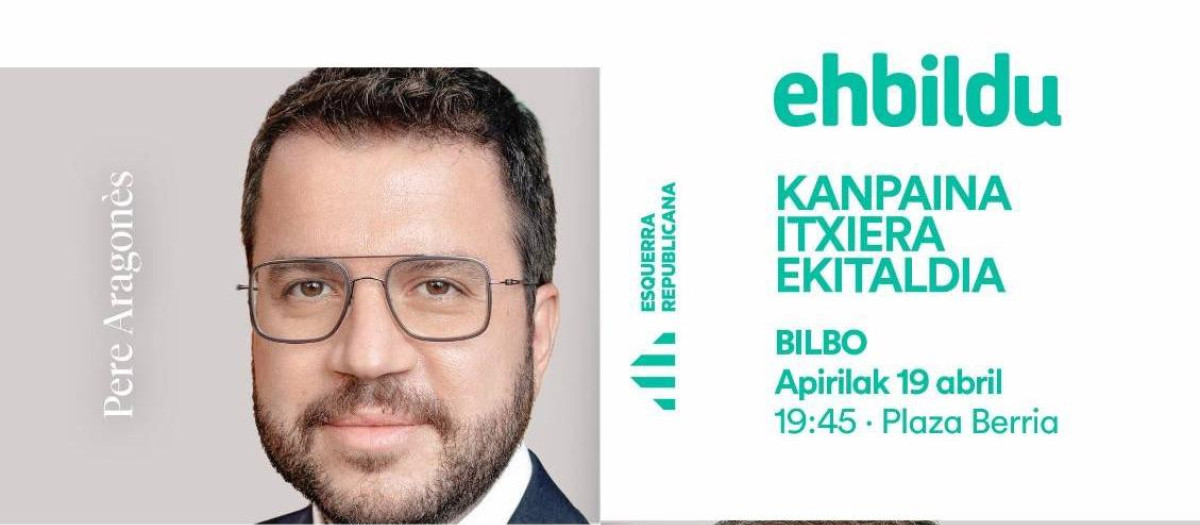 Cartel del cierre de campaña de Bildu