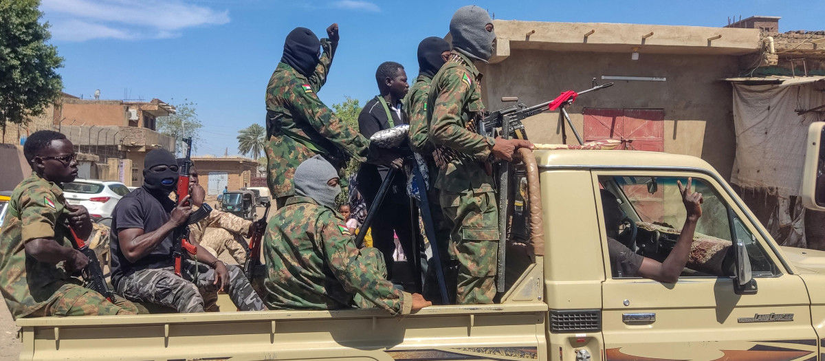 Milicianos de las Fuerzas de Apoyo Rápido de Sudán