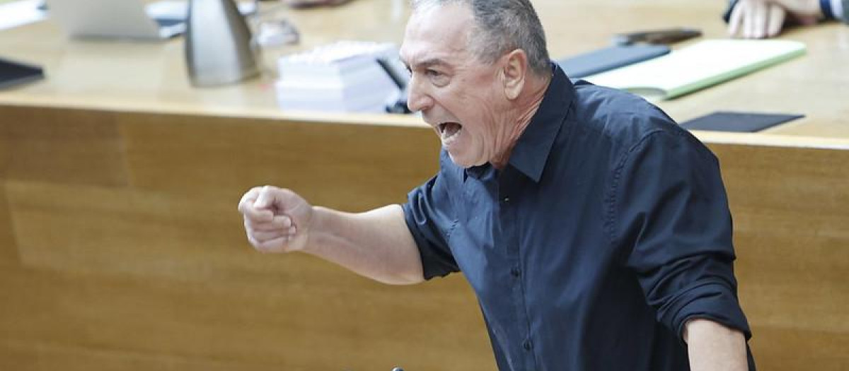 El portavoz de Compromís en Las Cortes Valencianas, Joan Baldoví, este jueves