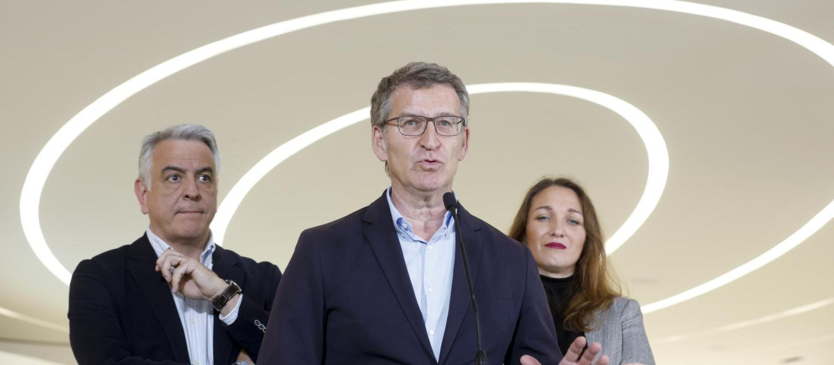 El presidente del PP, Alberto Núñez Feijóo en el País Vasco