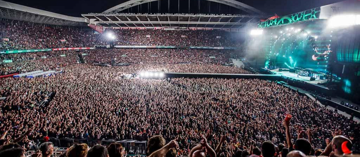 Concierto de AC/DC en el Estadio del Athletic de Bilbao, San Mamés en junio de 2010
