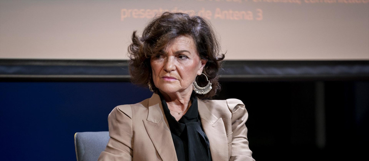 Carmen Calvo durante un acto