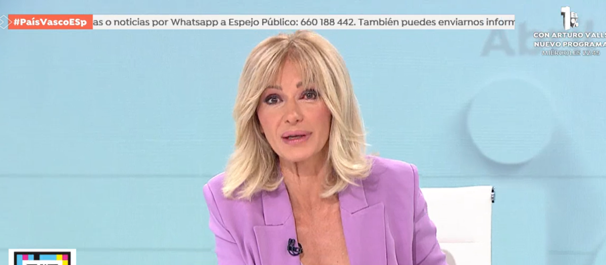 Susana Griso, en el programa del lunes 22 de abril en Espejo público