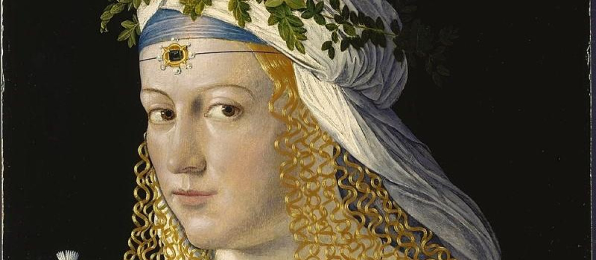 Retrato de una mujer de Bartolomeo Veneto, atribuido a Lucrecia Borgia.