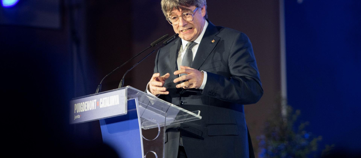 El prófugo y candidato de Junts a las elecciones catalanas, Carles Puigdemont