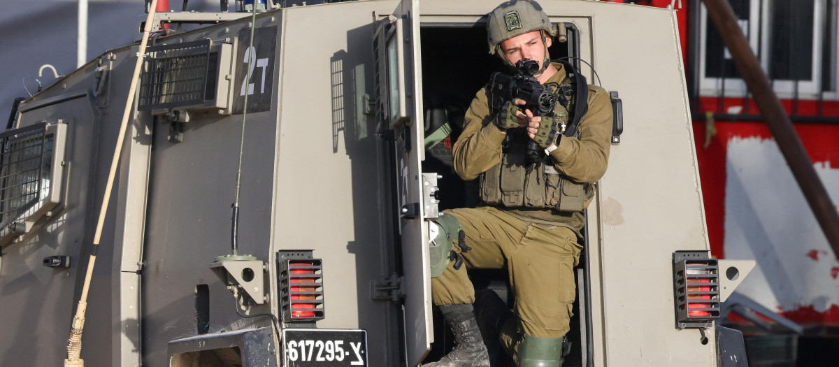 Soldado israelí en Cisjordania