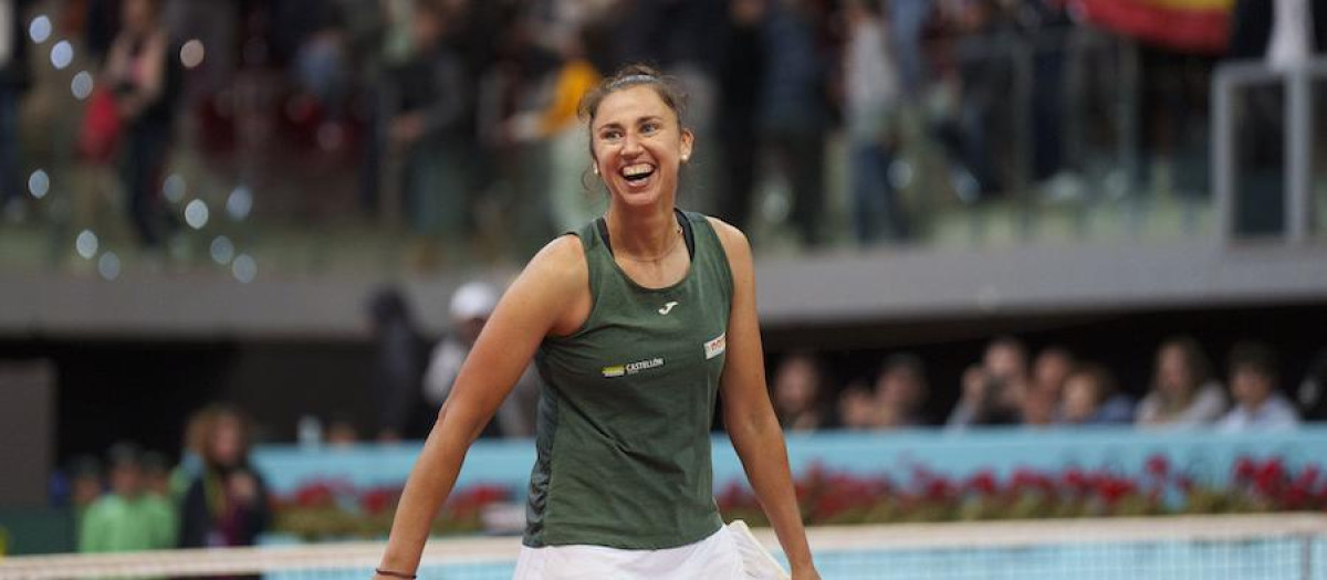 Sara Sorribes está siendo la protagonista española en el cuadro femenino del WTA 1000 de Madrid