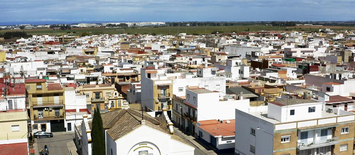 Vista aérea del barrio sevillano de Torreblanca