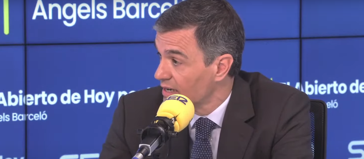 Pedro Sánchez, durante su entrevista en la SER