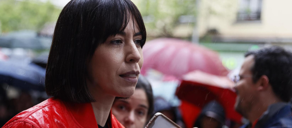 La secretaria general del PSPV-PSOE, Diana Morant, a su llegada al Comité Federal celebrado en la sede de Ferraz